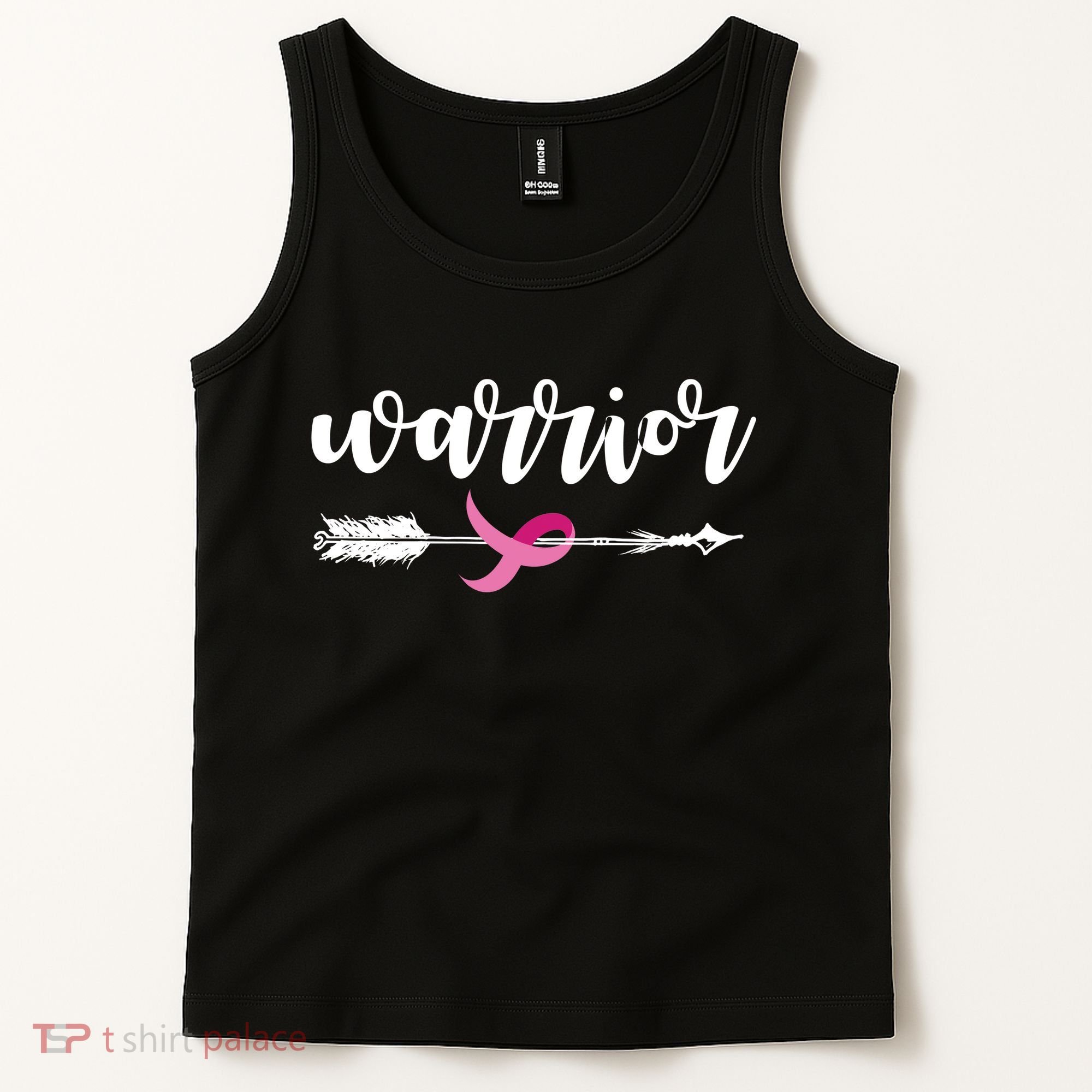 Breast Cancer Awareness Warrior Pink Ribbon Tank Top