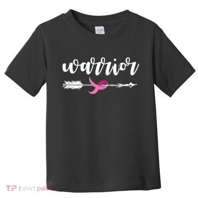Breast Cancer Awareness Warrior Pink Ribbon Toddler T-Shirt