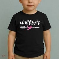 Breast Cancer Awareness Warrior Pink Ribbon Toddler T-Shirt thumb 2