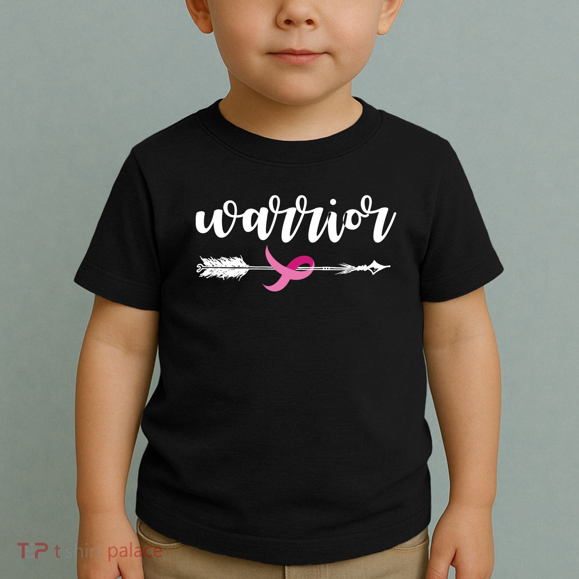 Breast Cancer Awareness Warrior Pink Ribbon Toddler T-Shirt