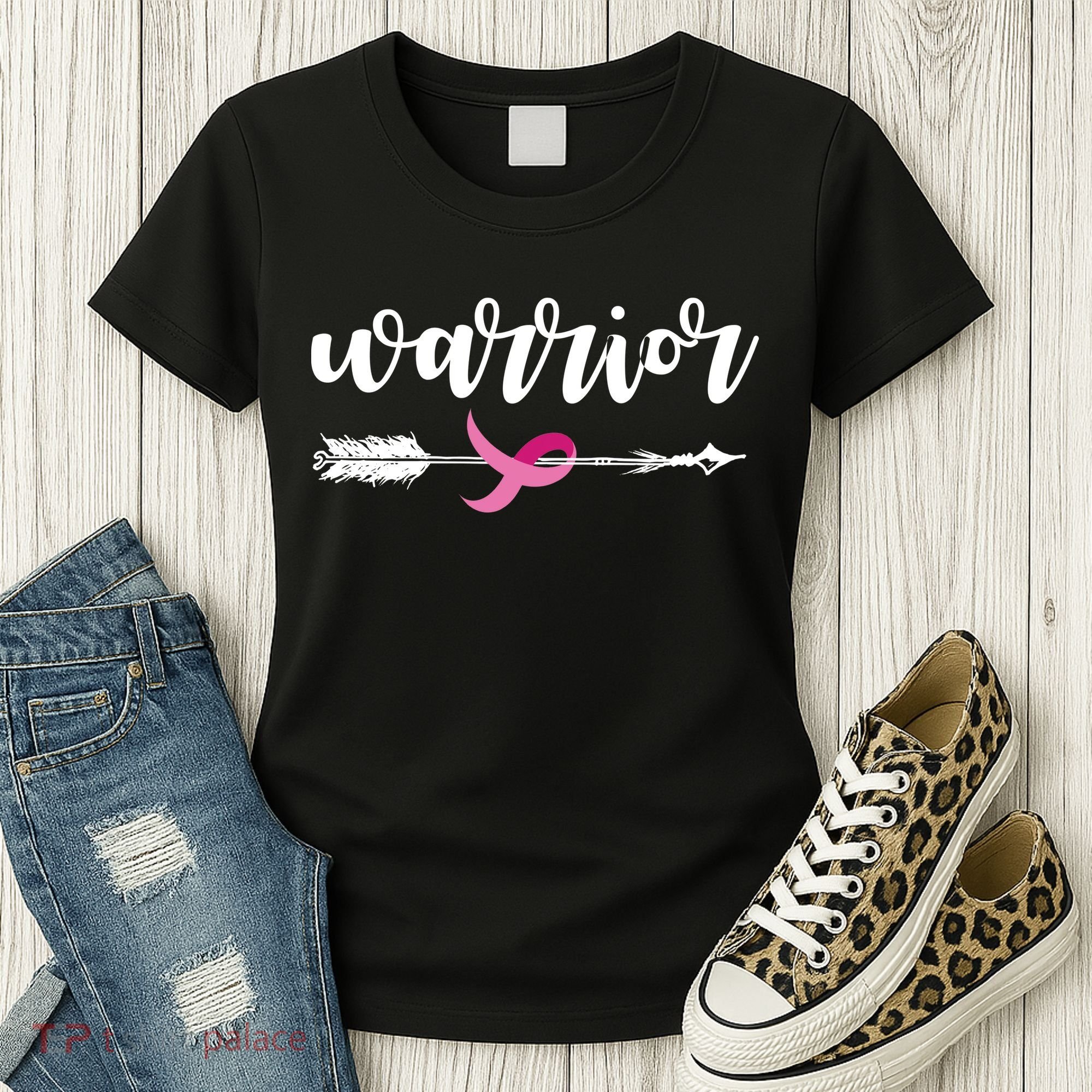 Breast Cancer Awareness Warrior Pink Ribbon Women's T-Shirt