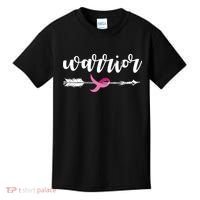 Breast Cancer Awareness Warrior Pink Ribbon Kids T-Shirt thumb 0