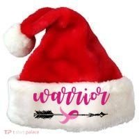 Breast Cancer Awareness Warrior Pink Ribbon Santa Hat thumb 0