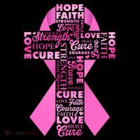 Breast Cancer Awareness Word Text Art Ribbon Cross Coffee Mug thumb 5