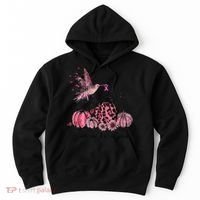 Breast Cancer Awareness In October We Wear Pink Hummingbird Hoodie thumb 0