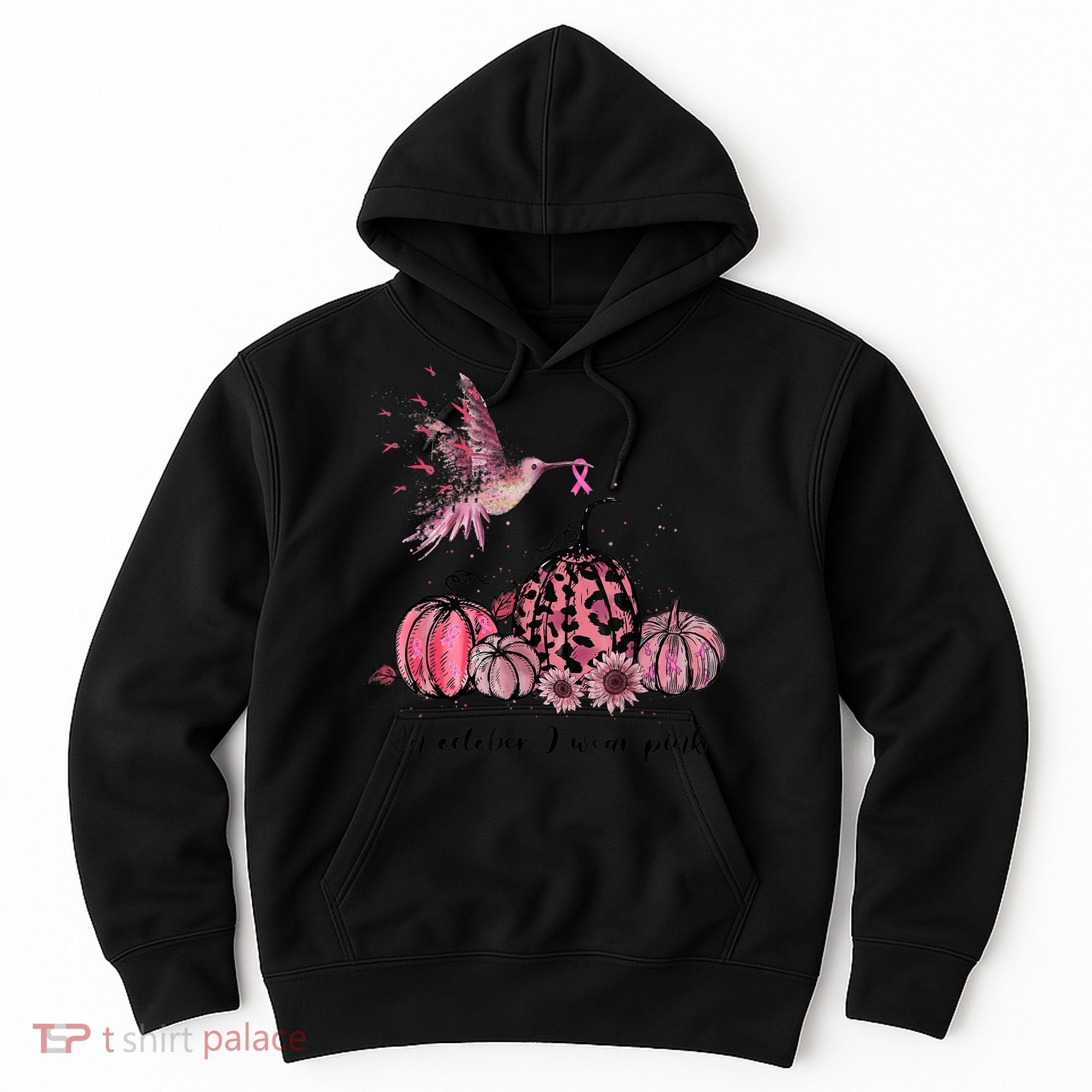 Breast Cancer Awareness In October We Wear Pink Hummingbird Hoodie
