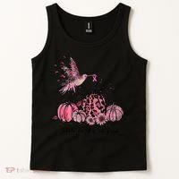 Breast Cancer Awareness In October We Wear Pink Hummingbird Tank Top thumb 2