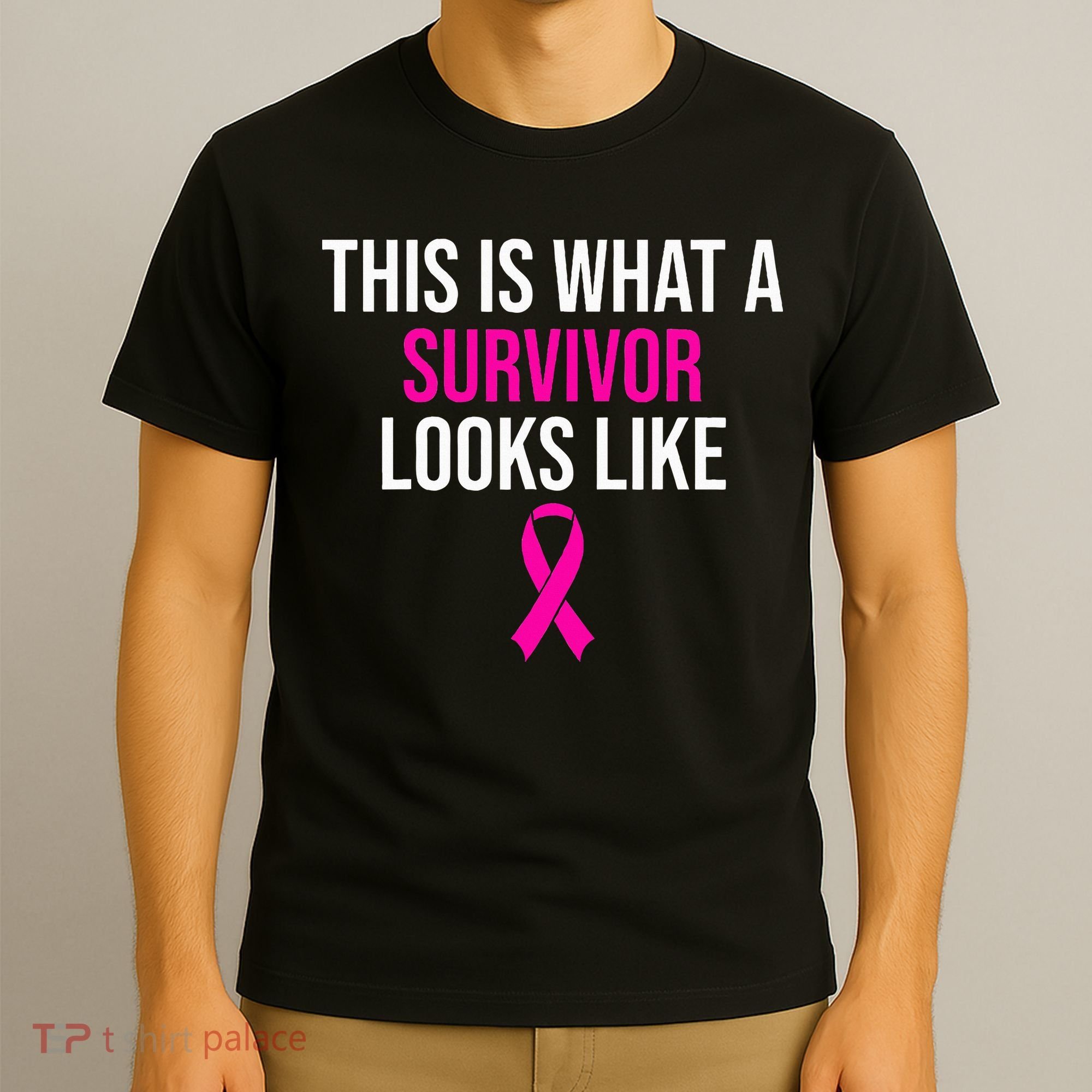 Breast Cancer Awareness Survivor Pink Ribbon T-Shirt
