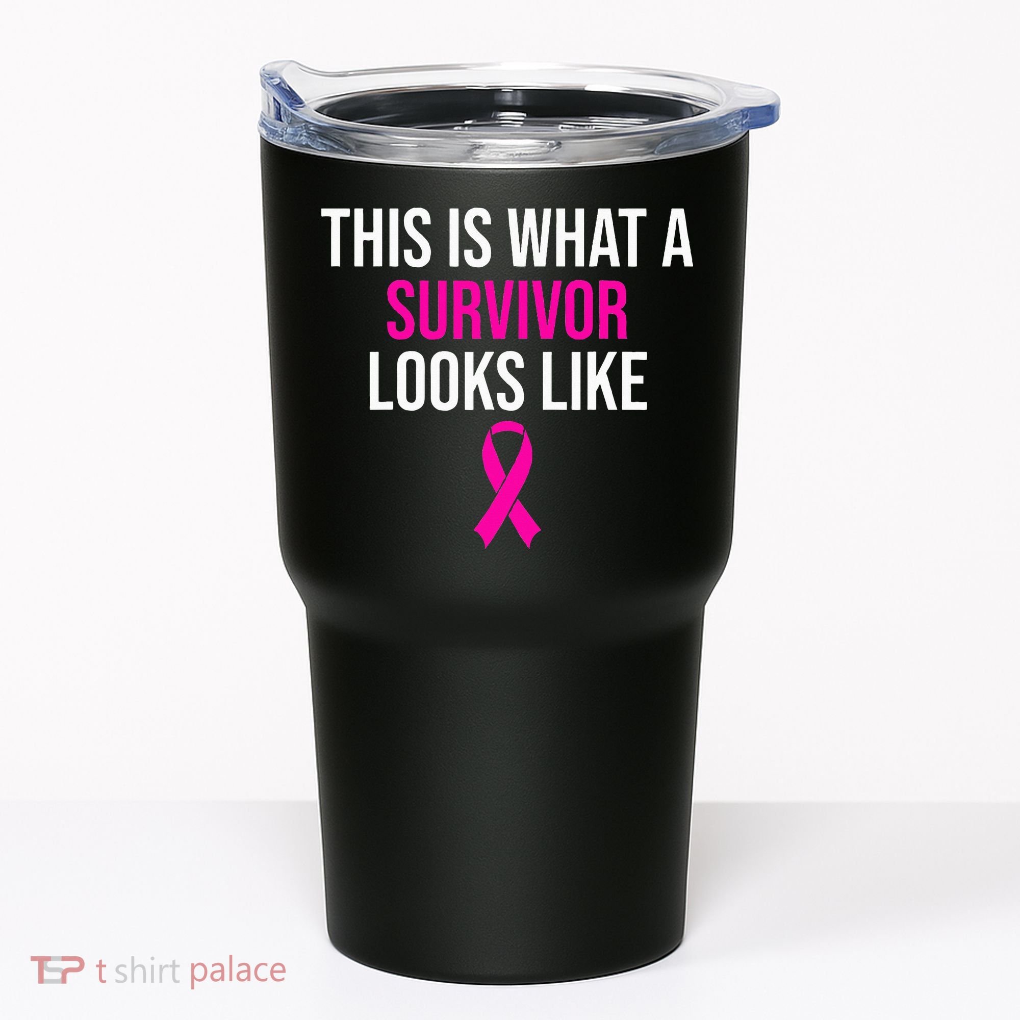 Breast Cancer Awareness Survivor Pink Ribbon Tumbler