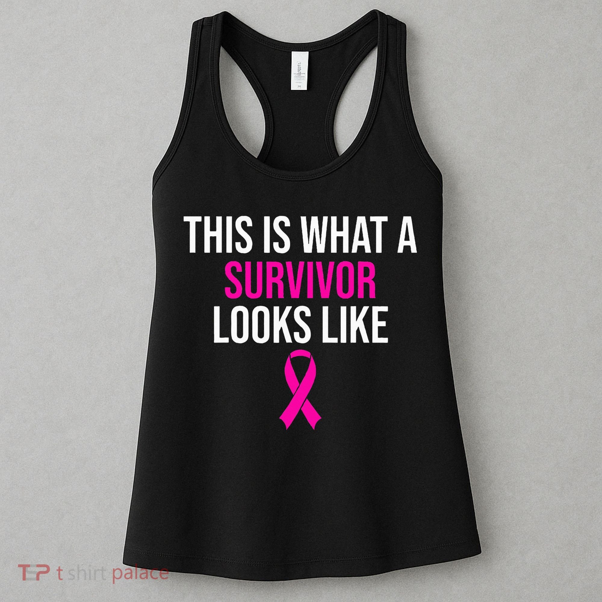 Breast Cancer Awareness Survivor Pink Ribbon Women's Tank Top