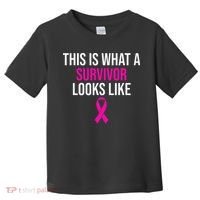 Breast Cancer Awareness Survivor Pink Ribbon Toddler T-Shirt thumb 0