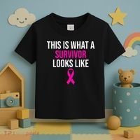 Breast Cancer Awareness Survivor Pink Ribbon Toddler T-Shirt thumb 3