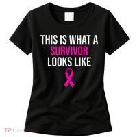Breast Cancer Awareness Survivor Pink Ribbon Women's T-Shirt thumb 0