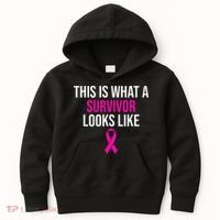 Breast Cancer Awareness Survivor Pink Ribbon Kids Hoodie thumb 0