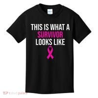 Breast Cancer Awareness Survivor Pink Ribbon Kids T-Shirt thumb 0