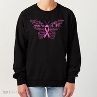 Breast Cancer Awareness Butterfly Ribbon Quotes Women's Sweatshirt thumb 0