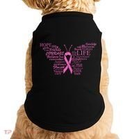 Breast Cancer Awareness Butterfly Ribbon Quotes Doggie Tank thumb 0
