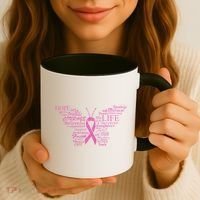 Breast Cancer Awareness Butterfly Ribbon Quotes Coffee Mug thumb 3
