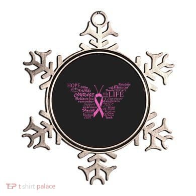 Breast Cancer Awareness Butterfly Ribbon Quotes Ornament