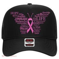 Breast Cancer Awareness Butterfly Ribbon Quotes Hat thumb 0