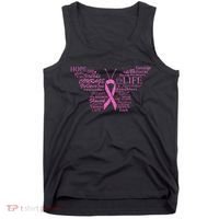 Breast Cancer Awareness Butterfly Ribbon Quotes Tank Top thumb 0