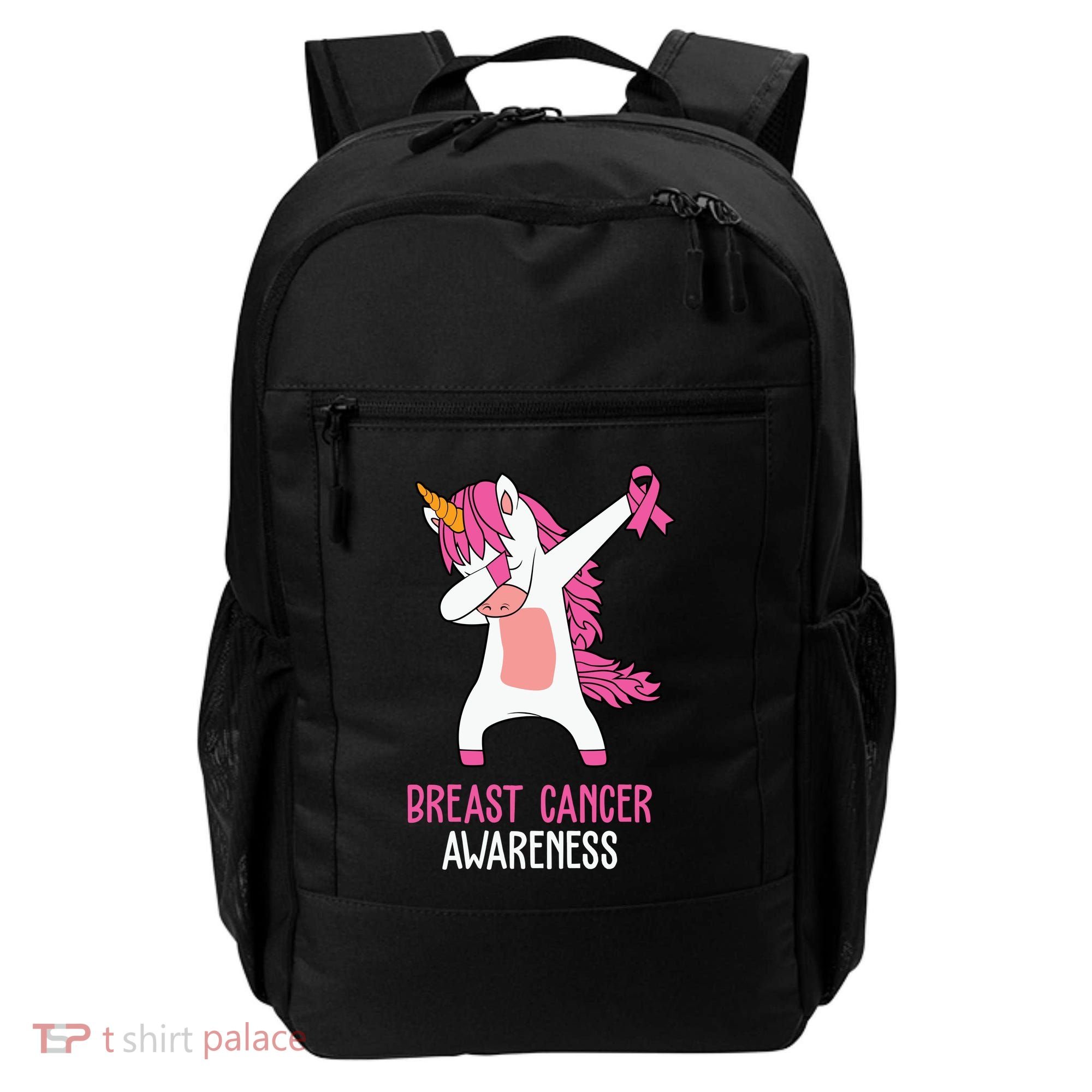 Breast Cancer Awareness Unicorn Ribbon Backpack