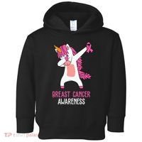 Breast Cancer Awareness Unicorn Ribbon Toddler Hoodie thumb 0