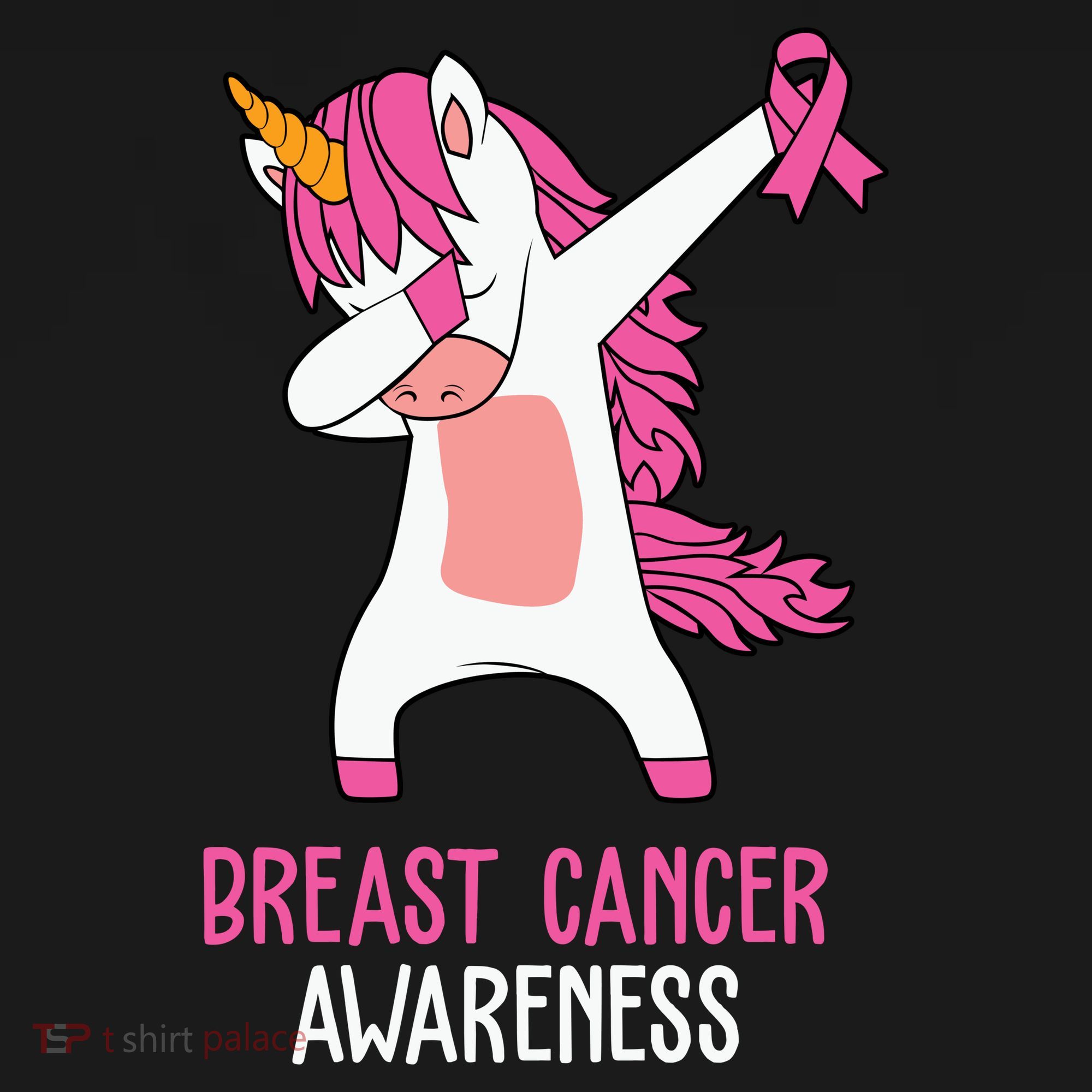 Breast Cancer Awareness Unicorn Ribbon Toddler Hoodie