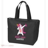 Breast Cancer Awareness Unicorn Ribbon Tote Bag thumb 3