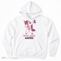 Breast Cancer Awareness Unicorn Ribbon Hoodie thumb 0