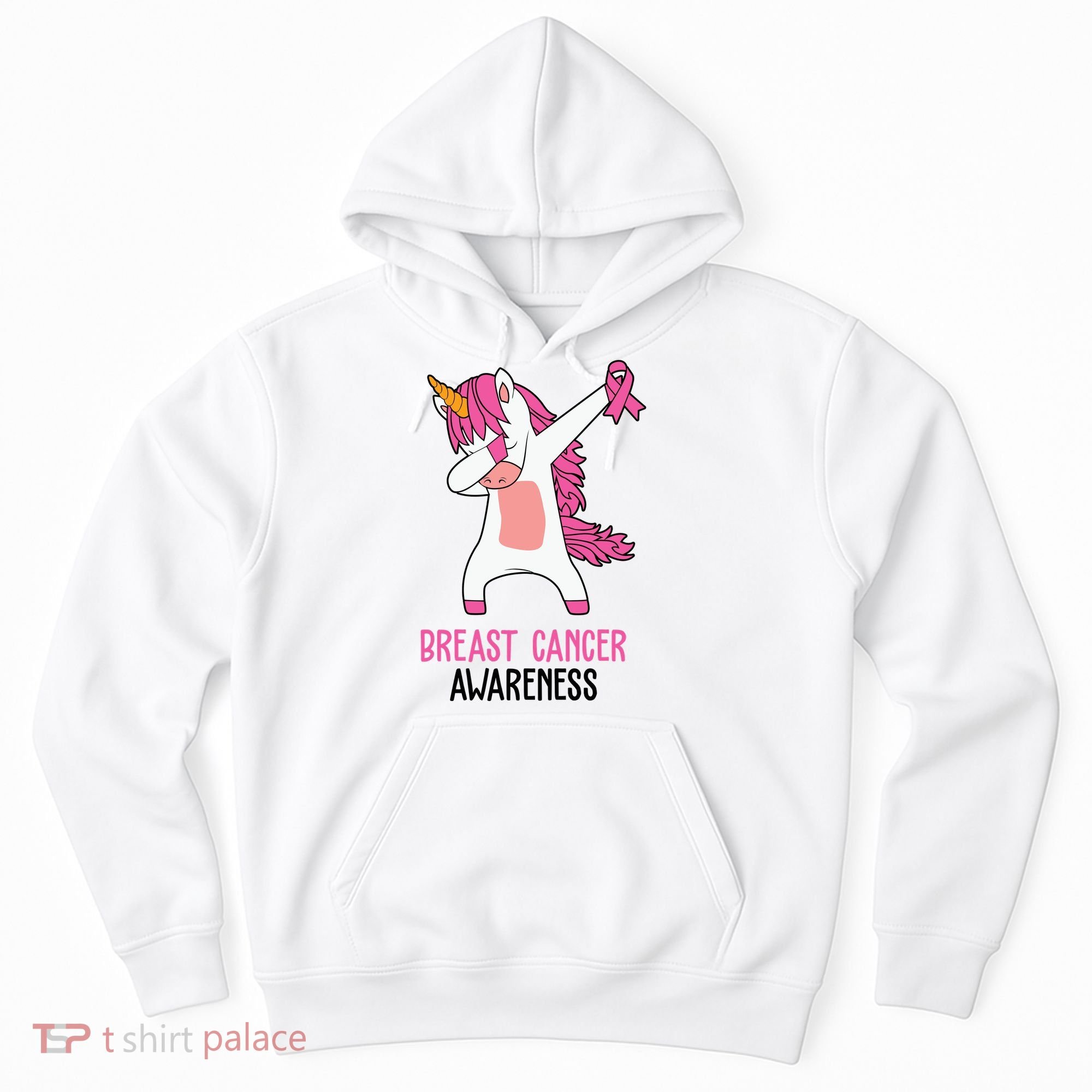 Breast Cancer Awareness Unicorn Ribbon Hoodie