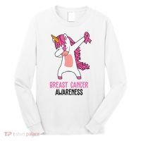 Breast Cancer Awareness Unicorn Ribbon Long Sleeve Shirt thumb 0