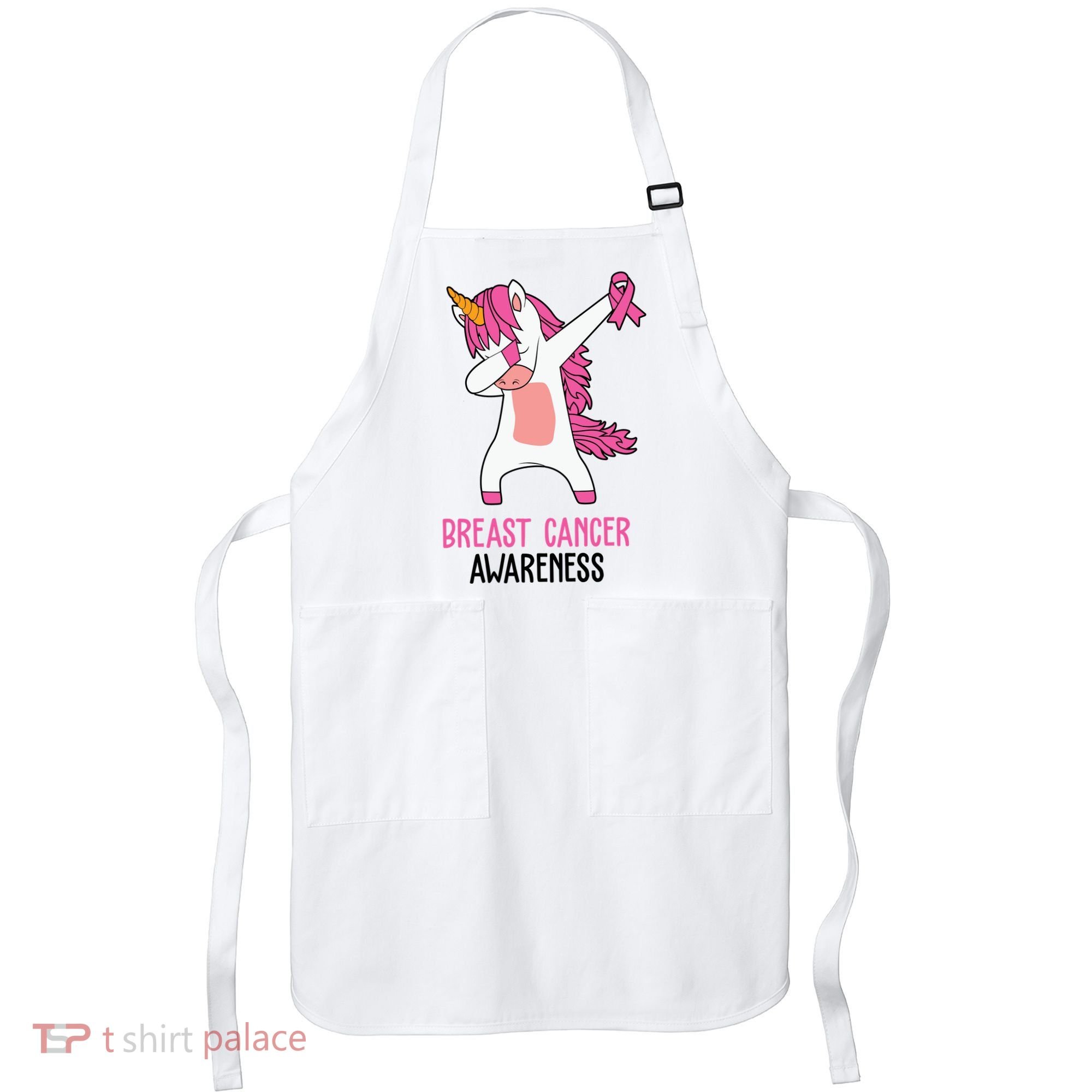 Breast Cancer Awareness Unicorn Ribbon Apron
