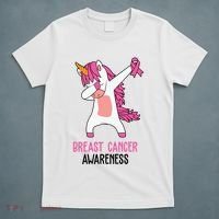 Breast Cancer Awareness Unicorn Ribbon T-Shirt thumb 5
