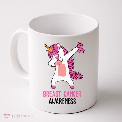 Breast Cancer Awareness Unicorn Ribbon Coffee Mug