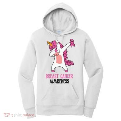 Breast Cancer Awareness Unicorn Ribbon Women's Hoodie