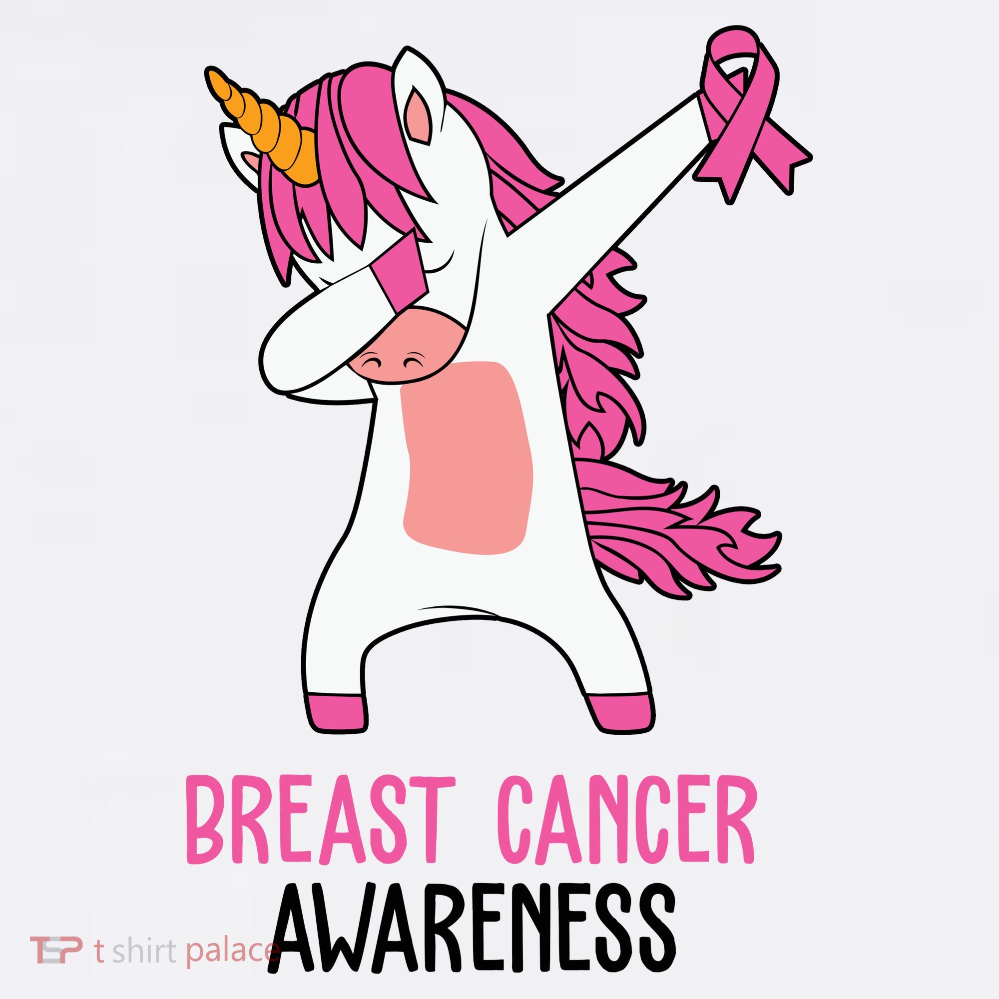 Breast Cancer Awareness Unicorn Ribbon Women's Hoodie