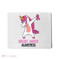 Breast Cancer Awareness Unicorn Ribbon Mousepad thumb 0