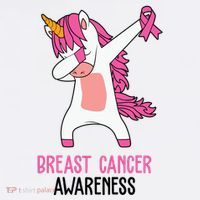 Breast Cancer Awareness Unicorn Ribbon Mousepad thumb 1