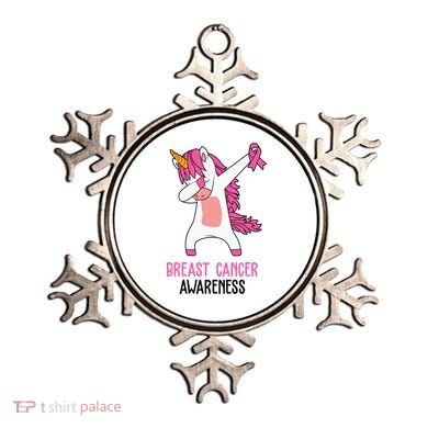 Breast Cancer Awareness Unicorn Ribbon Ornament