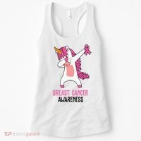 Breast Cancer Awareness Unicorn Ribbon Women's Tank Top thumb 0