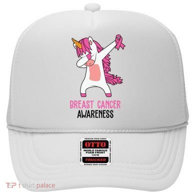 Breast Cancer Awareness Unicorn Ribbon Hat