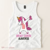 Breast Cancer Awareness Unicorn Ribbon Tank Top thumb 2