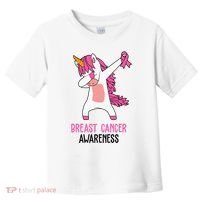 Breast Cancer Awareness Unicorn Ribbon Toddler T-Shirt thumb 0