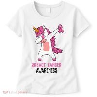 Breast Cancer Awareness Unicorn Ribbon Women's T-Shirt thumb 0