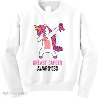 Breast Cancer Awareness Unicorn Ribbon Kids Sweatshirt thumb 0