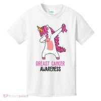 Breast Cancer Awareness Unicorn Ribbon Kids T-Shirt thumb 0