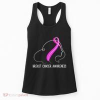 Breast Cancer Awareness Ribbon Girl Outline Women's Tank Top thumb 0