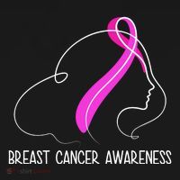 Breast Cancer Awareness Ribbon Girl Outline Women's Tank Top thumb 5