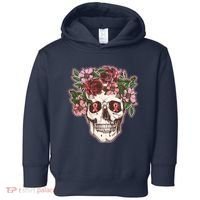 Breast Cancer Awareness Floral Flower Skull Toddler Hoodie thumb 0